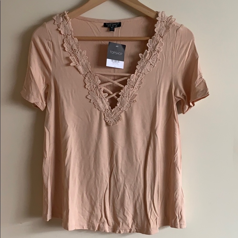 Topshop Blouse/Shirt Dusty Rose US2 NWT